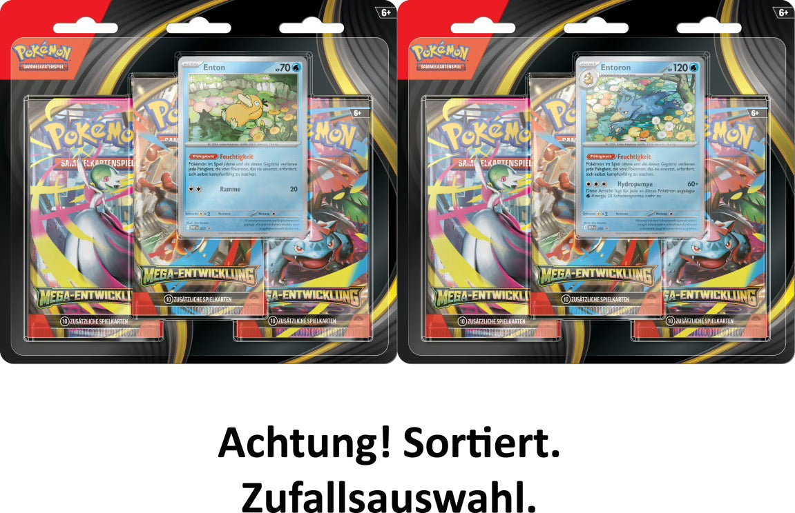 Mega Entwicklung – 3 Pack Blister – Pokémon Deutsch 🇩🇪 CoolUp Cards